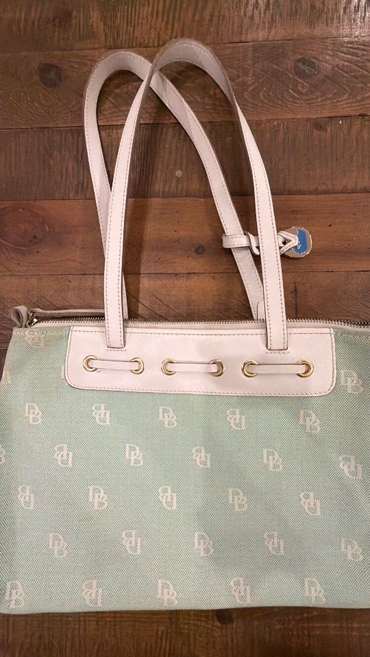 Dooney & Bourke Handbag Green Teal Clutch Bag Vintage
